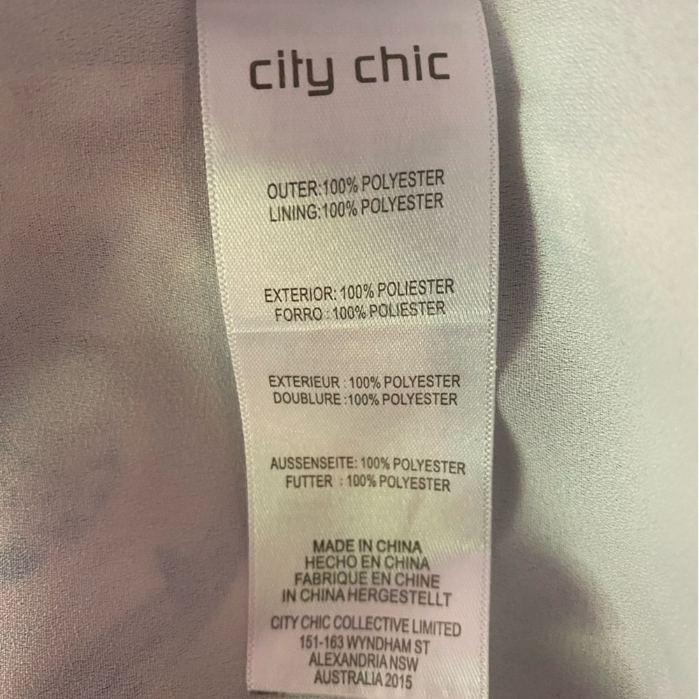 City Chic Blue Pink White Top Clove Diamante detailing Top Size 18 NWT SKU0411 - Picture 9 of 10